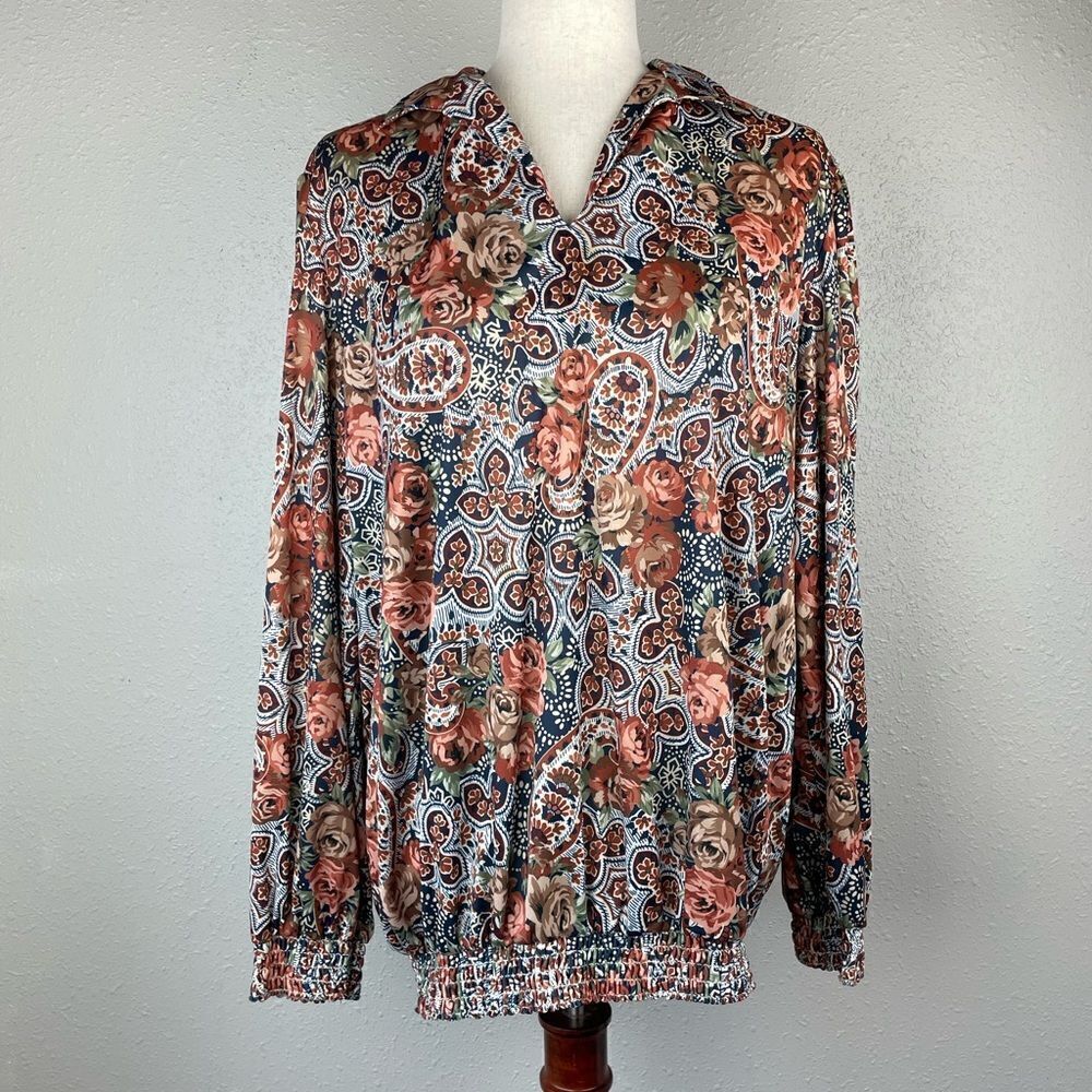 Vintage 70’s/80’s Lady Graff Blouse Top Size 42 (2X) EUC